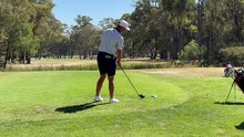 Lucas Herbert in action at Bendigo Pro-Am. December 18, 2025.