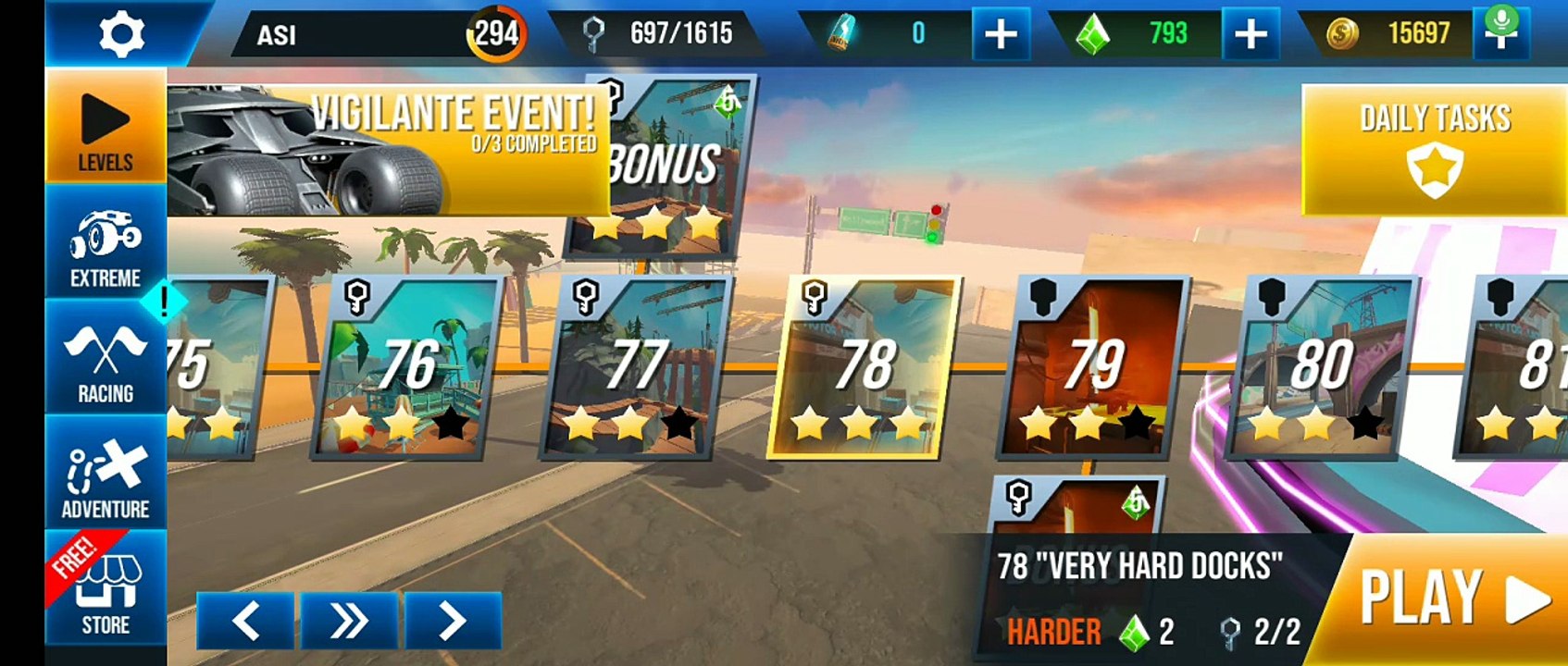Stunt Car Extreme Level 78 "VERY HARD DOCKS"