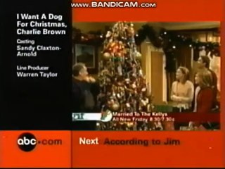 I Want a Dog For Christmas, Charlie Brown ABC Split Screen Credits