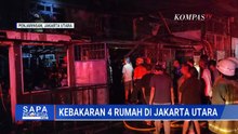 Ngeri! Kebakaran Hanguskan 4 Rumah di Penjaringan Jakut, 5 Penghuni Diduga Terjebak