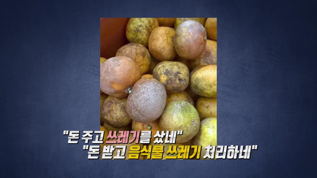 '못난이 귤' 주문했더니 '음식물 쓰레기'가?...누리꾼 '부글부글' [앵커리포트]...