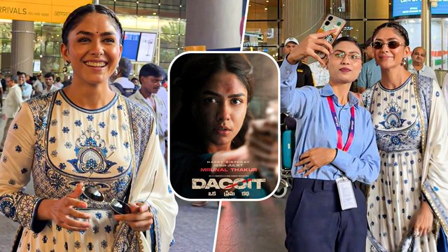 Excited Fans Click Snaps With Mrunal Thakur At Mumbai Airport, All Set To Amaze With Her New Film 'Dacoit'