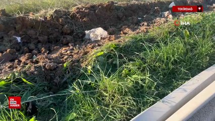 Tekirdağ'da sürüklendiği kazadan emniyet kemeri sayesinde yara almadan kurtuldu