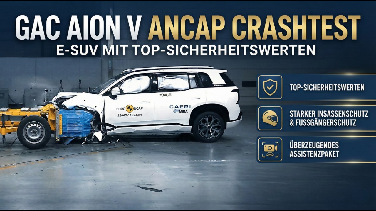 2025 GAC AION V ANCAP Crashtest: So sicher ist der Elektro‑SUV wirklich
