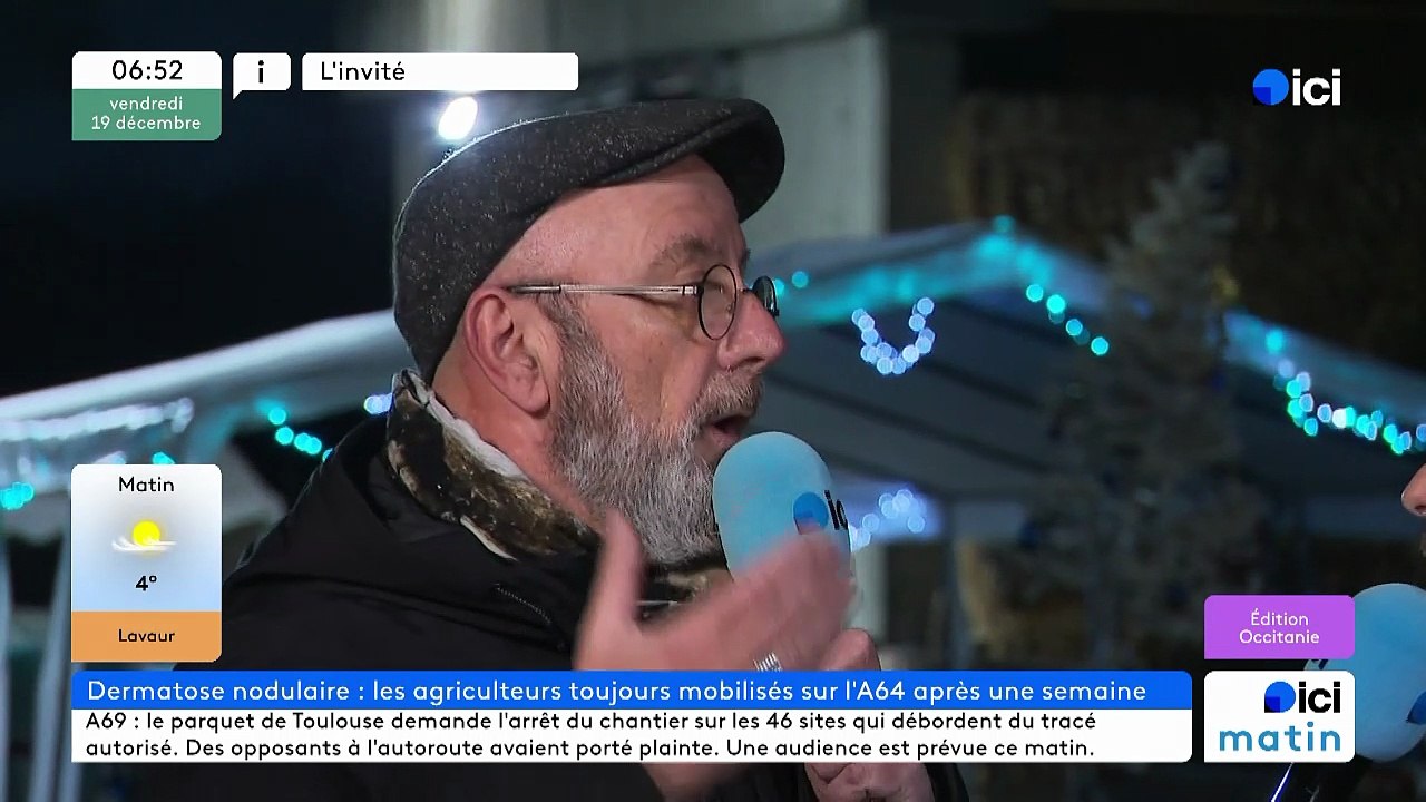 Blocage des agriculteurs : le député Christophe Bex, invité d'ICI Matin sur l'autoroute A64