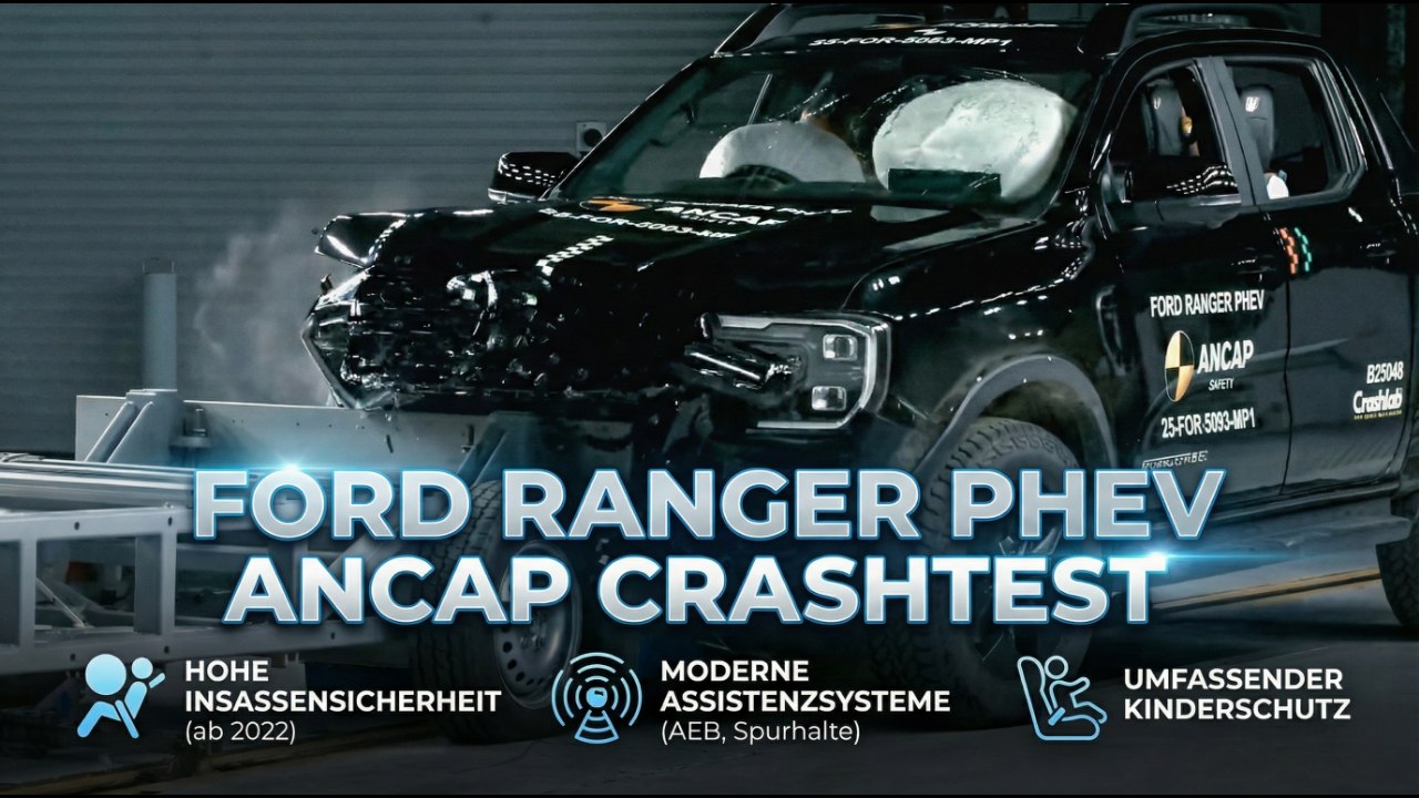 Ford Ranger 2022 & 2025 ANCAP Crashtest: Alle Werte kompakt erklärt