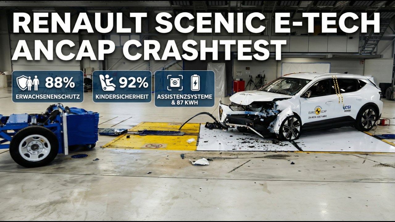 2025 Renault Scenic E-Tech ANCAP Crashtest: Elektro-SUV mit 87 kWh