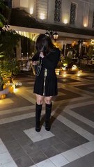 salman khan’s niece alizeh agnihotri spotted as she poses for the cams at an event in tinsel town