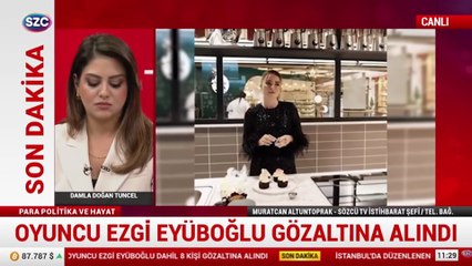 Oyuncu Ezgi Eyüpoğlu gözaltına alındı