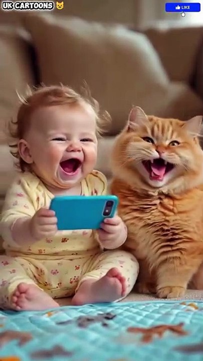 BAY & CAT SMILEING 😻