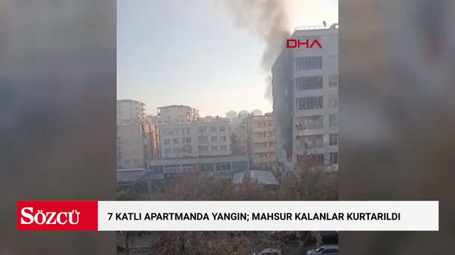 Batman'da 7 katlı apartmanda yangın; mahsur kalanlar kurtarıldı