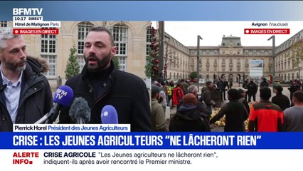 Manifestation devant le domicile d'Emmanuel Macron au Touquet: "On condamne la méthode" de la FNSEA, déclare Pierrick Horel, président des Jeunes Agriculteurs