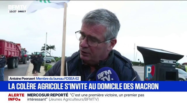 Manifestation devant le domicile présidentiel: cet agriculteur assure que les actions seront plus virulentes s'ils n'ont pas de réponses sur le Mercosur au 1er janvier
