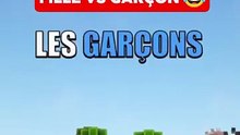 Fille VS garçon Sur Minecraft !