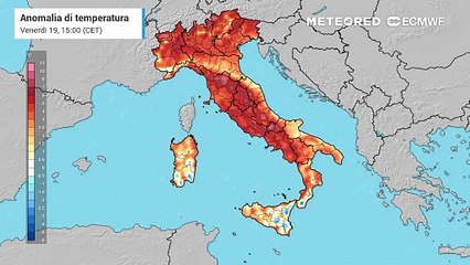 Le temperature attese nei prossimi giorni