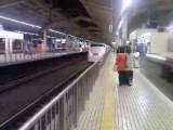 entrée en gare de Kyoto du Shinkansen