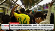 Tarcísio reforça apoio a Flávio Bolsonaro