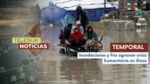 Gaza enfrenta inundaciones tras tormenta polar