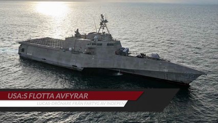 USA:s flotta avfyrar LUCAS-drönare från fartyg av Independence-klass i Persiska viken