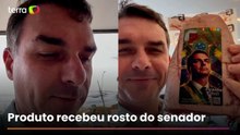 Flávio Bolsonaro mostra ‘homenagem’ que recebeu de frigorífico em Goiás: ‘Picanha black’