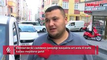 Esenler’de ölüm kavşağı: Aynı noktada dakikalar içinde 4 kaza