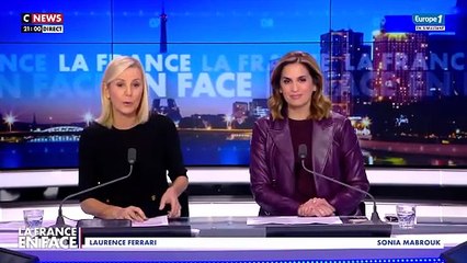 Début de l'émission "La France en face" sur CNews avec Marine Le Pen