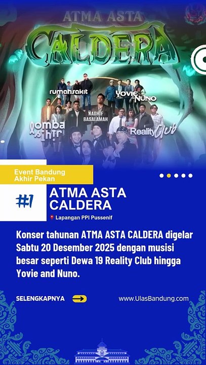 Akhir Pekan Bandung 20 21 Desember 2025 Dipenuhi Konser Besar CFD dan Wisata Kuliner