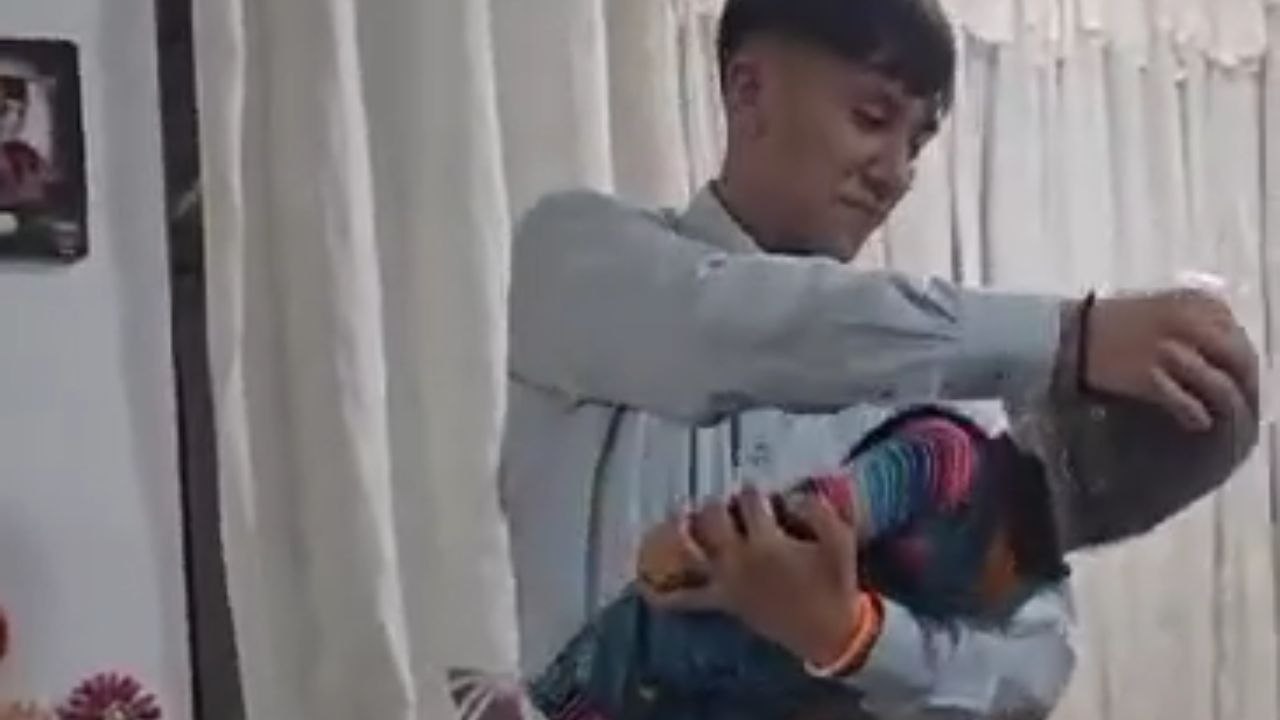 Boy opens gift with toddler-like excitement and discovers a killer doll inside