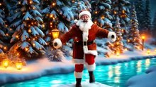 Santa’s Magical Dance in the Crystal Aurora Valley