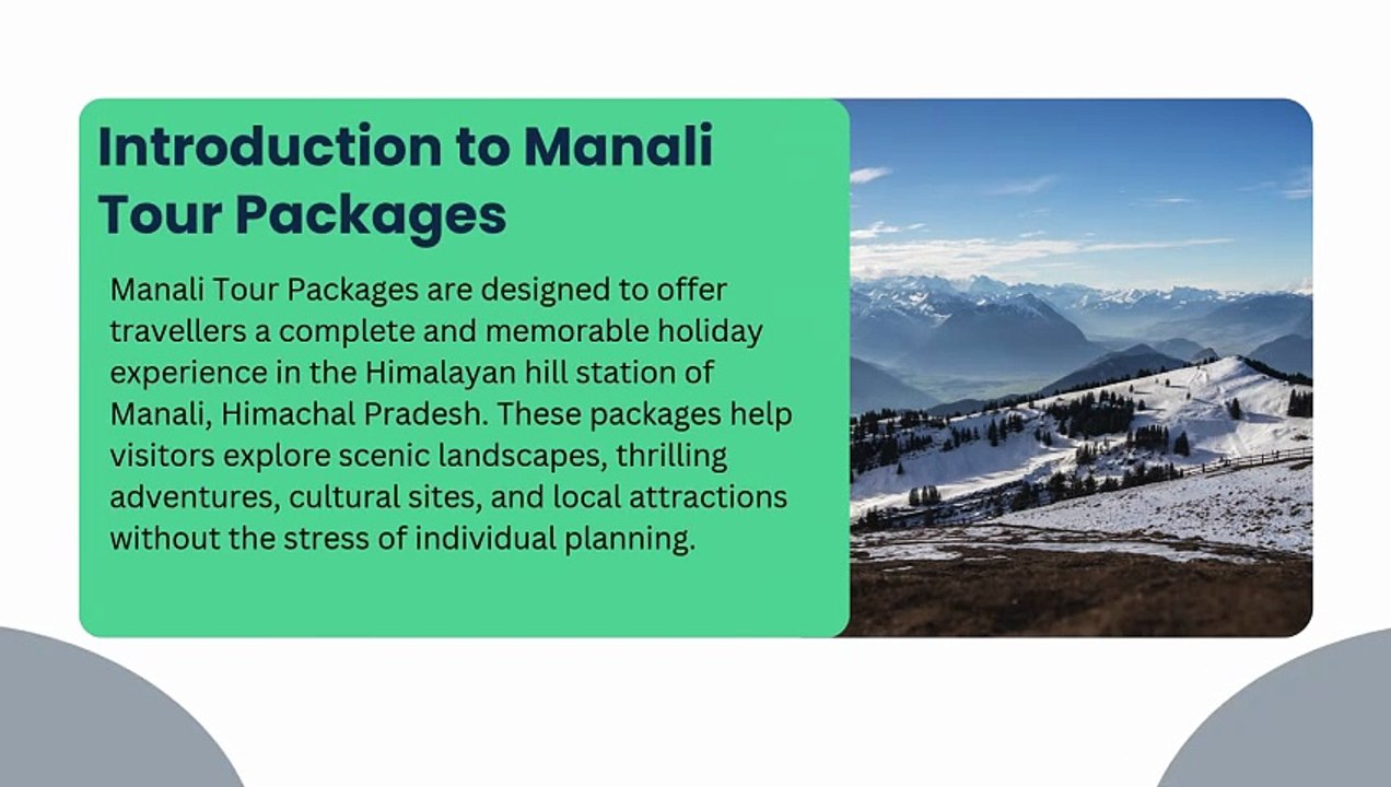 Manali tour packages