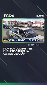 Filas por combustible en surtidores de la capital cruceña