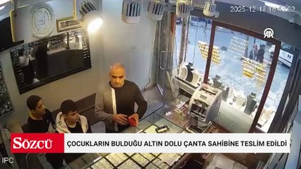 Bağcılar'da çocukların bulduğu altın dolu çanta sahibine teslim edildi