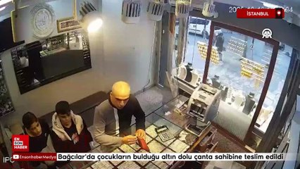 Bağcılar'da çocukların bulduğu altın dolu çanta sahibine teslim edildi