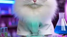 Scientist cat