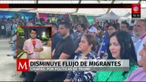 Autoridades reportan disminución del flujo migratorio en Chiapas