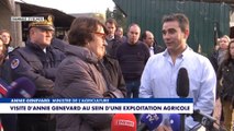 Annie Genevard, ministre de l'Agriculture, visite une exploitation agricole dans les Yvelines