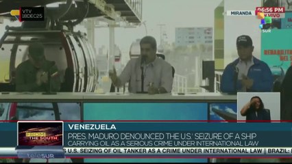 President Maduro denounces U.S. seizure of a ship carrying oil as a serious crime under international law