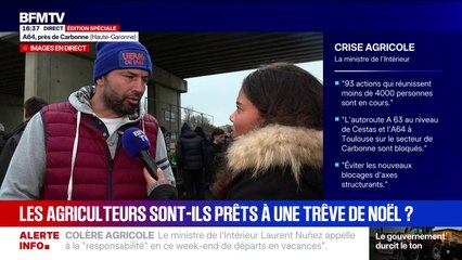 Sur l'A64, les agriculteurs ne comptent pas lever les blocages malgré l'appel du gouvernement