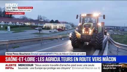 En Saône-et-Loire, près de Mâcon, des agriculteurs prévoient de bloquer l'autoroute A6