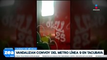 Vandalizan convoy de la Línea 9 del Metro de la CDMX