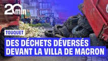 Des agriculteurs déversent des déchets devant la villa d’Emmanuel Macron au Touquet