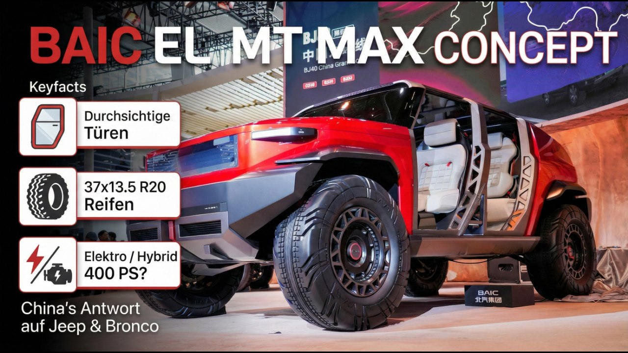 Offroad-Style 2.0: BAIC ELMT Max zeigt’s dem Jeep Recon