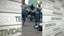Ocupantes de moto ficam feridos na Arthur Bernardes