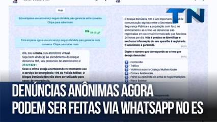 Denúncias anônimas agora podem ser feitas via WhatsApp no ES