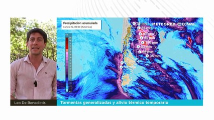 Tormentas generalizadas y alivio térmico temporario