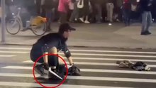 Video: Moment knife-wielding man stabbed people at Taiwan train station, hurled smoke bombs
