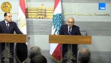 مؤتمر صحفي مشترك لرئيسى وزراء مصر ولبنان بالعاصمة بيروت