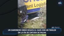 Un camionero ebrio desata el caos con un tráiler en la Vía de Cintura de Palma
