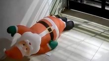 Roban Santa Claus inflable en Puebla y causa indignación en redes | VIDEO