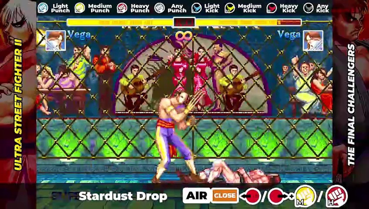 VEGA (CLAW) MOVE LIST - Ultra Street Fighter II: The Final Challengers (USF2)